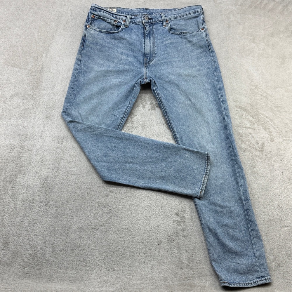 Levi's 512 Slim Taper Premium Jeans Mens 36x32 Light Wash Blue Denim Casual
